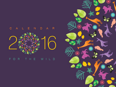 Calendar for the wild animals calendar calendar design colors illustration wild