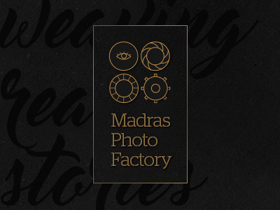 Logo for a Photography & Videography set-up design factory logo madras photography videography