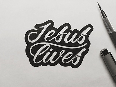 Jesus Lives hand lettering lettering typography