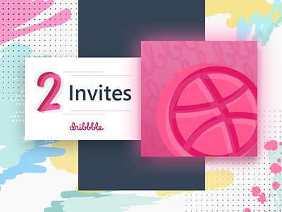 2x Dribbble Invites contest coupon dribbble give giveaway invitation invite shot winner