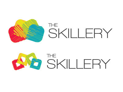 The Skillery logo branding colorful logo sketch