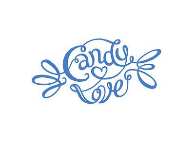Candy Love blue candy logo love sketch