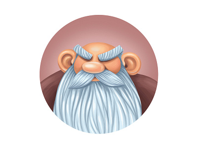Grandpa beard character photoshop portrait