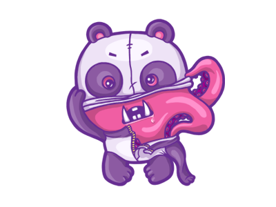 Happy Halloween! halloween illustration octopus panda pink