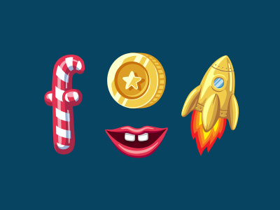 Air Hippo Elements air hippo bnet christmas coin facebook game gaming gold illustration lips mouth rocket teeth