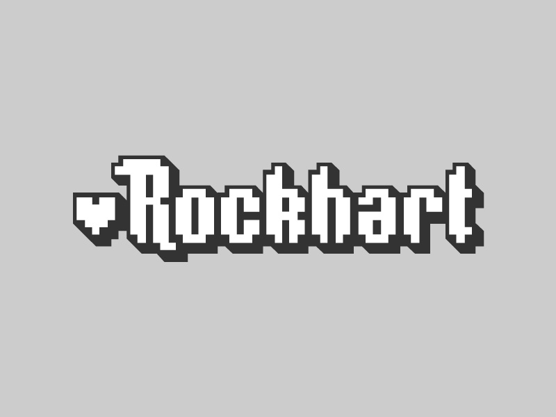 Rockhart Logo Experiment rockhart logo 8bit video games t-shirt clothing line