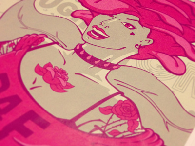 Rosey PAF Poster Preview andrew lockhart illustration paf portland rose rosey tattoo vector