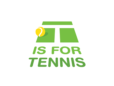 T is for Tennis Logo green logo sport logo tennis tennis court