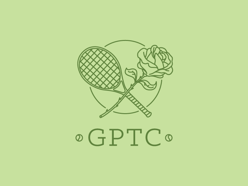 Greater Portland Tennis Council Logo portland pdx tennis logo rose linedrawing