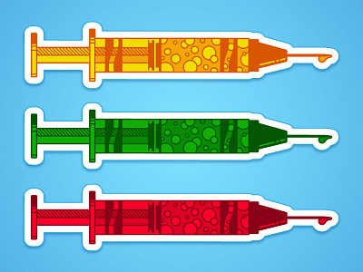Creative Juice crayola crayon creative drug juice needle sticker