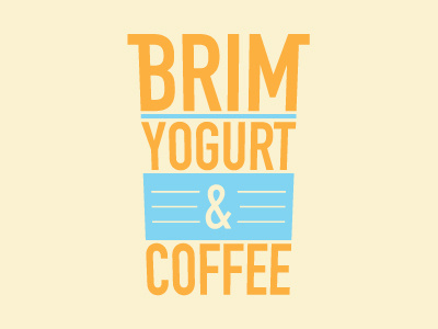 Brim Logo Concept #1 brim coffee logo yogurt