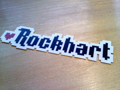 Rockhart Logo Sticker 8 bit rockhart sticker video games
