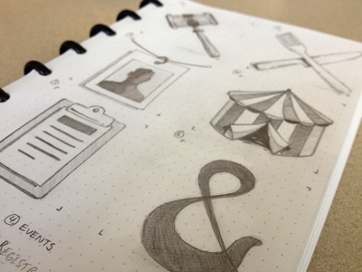 Icon Sketches hand drawn icon sketchbook