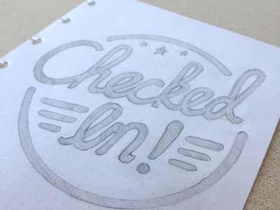 Check In Stamp (Draft) sketch stamp