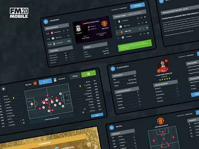 Football Manager Redesign design game mobile mockup ui