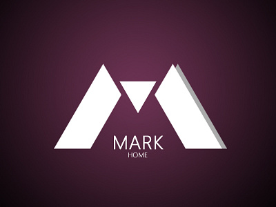 Mark Home - Logo brand design flat identity lettering logo logotype minimal minimalist purple script wordmark