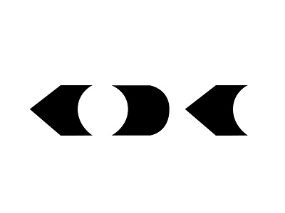 ODK - logo black brand bw dual color flat geometry identity lettering logo logotype minimal ratio