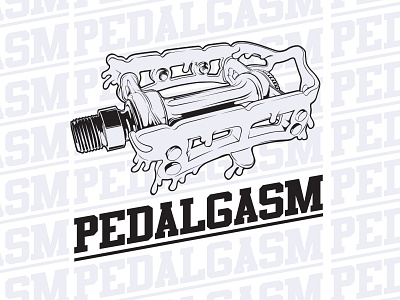 Pedalgasm computer art design illustration art logo vector