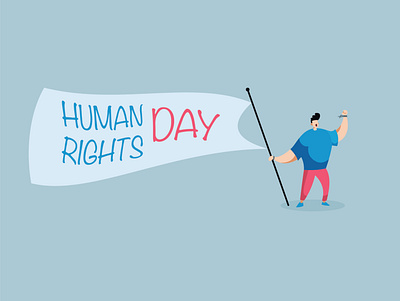 Human right day day equality ethnicity flat freedom human right rights