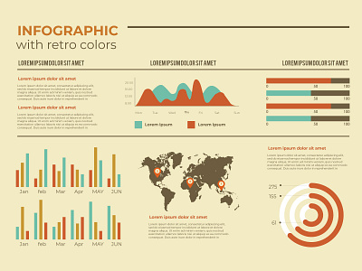 Infographic with retro colors