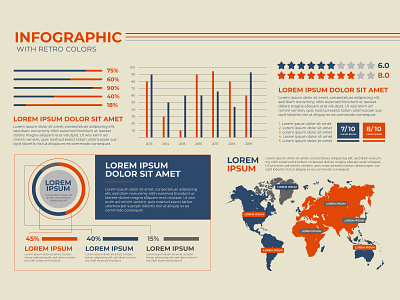 Infographic with retro colors