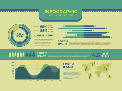 Infographic with retro colors