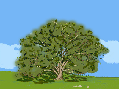 Tree design illustration photoshop