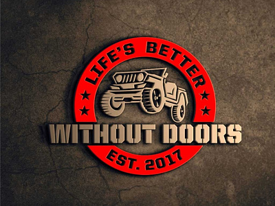 logo design project for life's better without door jeep abdul rohman adventure brand agency brand design brand identity branding design gravisio ilustrator jeep logo logo design logos powerfull rugged sports logo