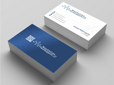 Business card design for manhattantechsuppor with simple QR code