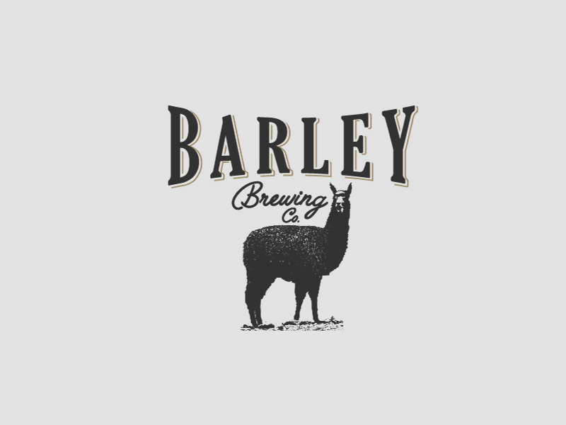 Barley Brewing Co. beer pen animal llama branding logo