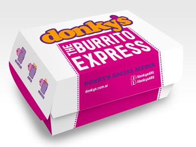 Donky's The Burrito Express box burrito donkys packaging