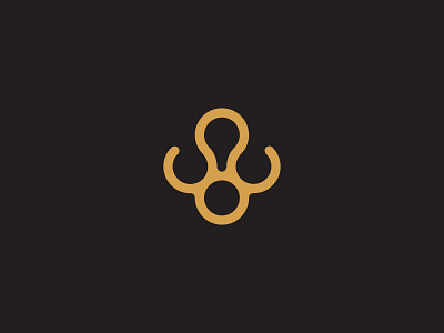 Attention Octopus Logo branding graphic design kraken logo minimalist modern monogram octopus unique