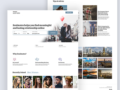 Guardian Soulmates blog clean dating post profile social web whitespace