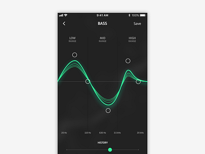 Equalizer dark ui eq equalizer interaction ios ui ux