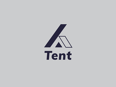 Tent logo design icon illustration logo ui