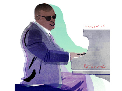 Fanart of Marcus Roberts albumcover albumcoverdesign digitalart digitalillustration illustration jazzartist music