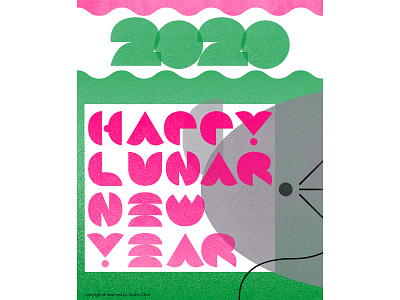 Happy lunar new year! card card design colorful digitalart digitalillustration graphic design graphicdesign happy new year illustration