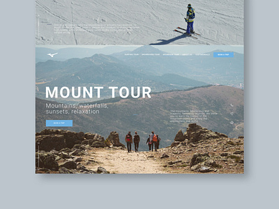 Mount tour branding design figma landing page ui ux uxui webdesign website