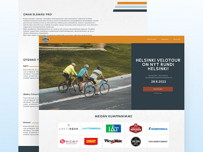 Bike tours in Helsinki branding design landing landing page ui ui design ux uxui web design website