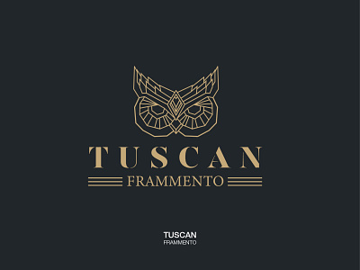 TUSCAN FRAMMENTO - Logo Design brand identity branding geometric owl illustraion line art logo lineart logo design owl line art owl logo