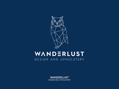 Wanderlust - Logo Design full body owl geometric owl line art line art logo logo design owl line art owl logo traveling loo