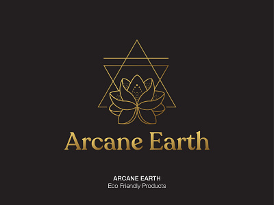 Arcane Earth - Logo design abstract design abstract logo eco friendly products flower logo geometric logo line art line art logo