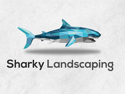 Sharky Landscaping Logo