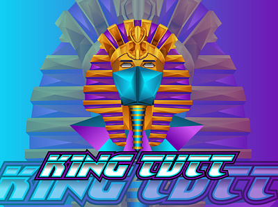 King Tutt logo - Pharaoh Logo 3d logo brand identity branding egyptian gaming logo geometric logo logo minimalist logo pharaoh pharaoh logo pharaohs polygonal logo polygonal mascot logo