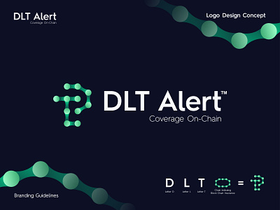 DLT Alert Logo Design for Block Chain Insurance Company