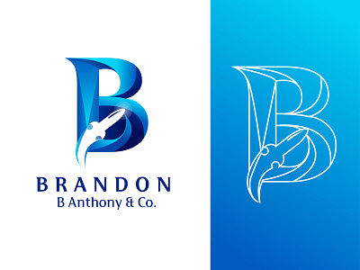 B Futuristic Monogram Logo Design