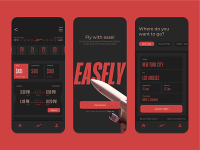 UI Design for EASFLY Mobile App