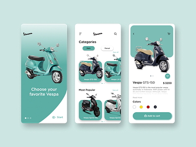 Vespa Shop App Exploration