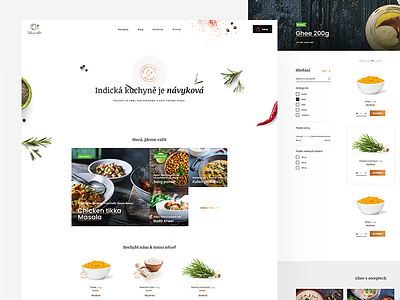 Indian cuisine blue clean ui ux webdesign white