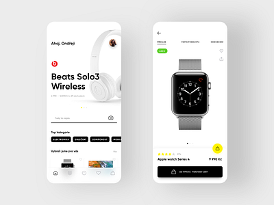 Product comparison app app app design black clean design mobile mobileapp ui ux yellow